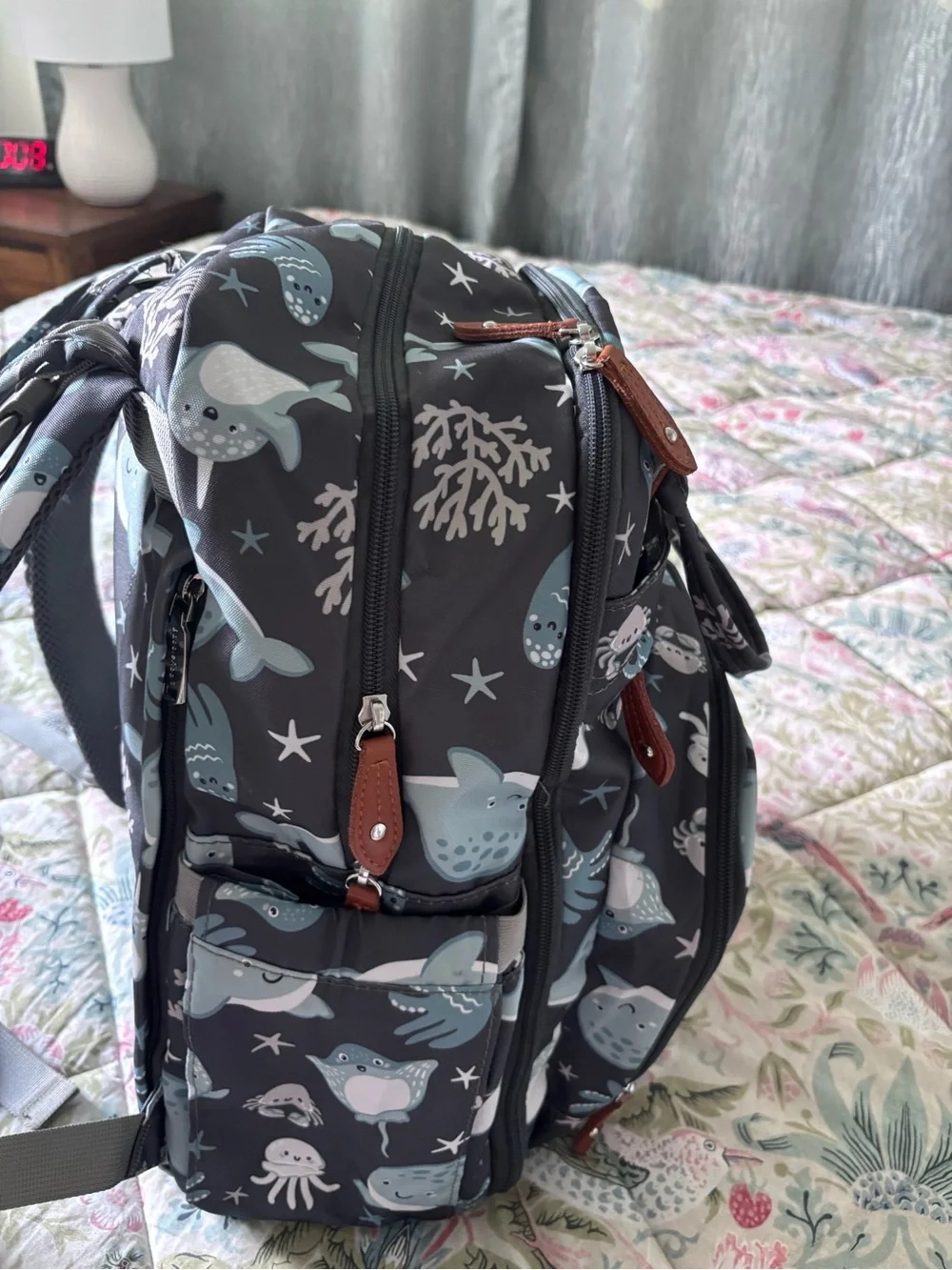 BabbleRoo Diaper Bag Sea Animals NWOT